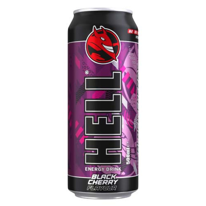 Напій безалкогольний енергетичний газований Hell Black Cherry 500 ml