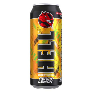 Напій безалкогольний енергетичний газований Hell Peach-Lemon 500 ml Напій безалкогольний енергетичний газований Hell Peach-Lemon 500 ml
