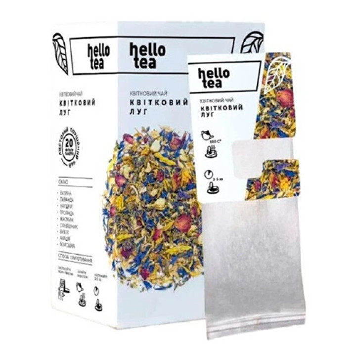 Чай трав'яний Hello Tea Квітковий луг, 20 шт./уп. (4820208950503)