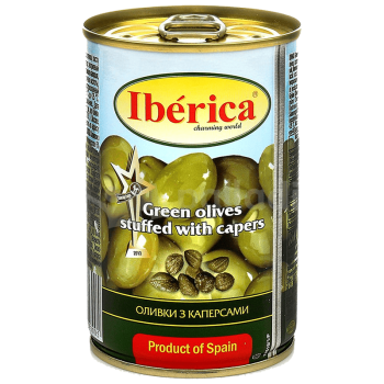 Оливки Iberica з каперсами 300 г