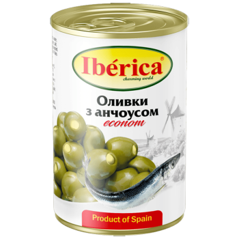 Оливки Iberica фаршировані анчоусом 280 г