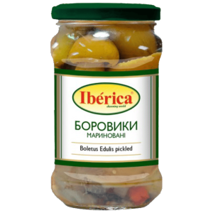 Гриби Iberica білі (боровики) мариновані с/б, 314 мл