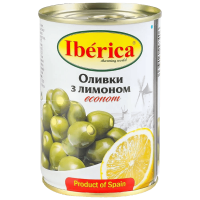 Оливки Iberica econ з лимоном 280 г