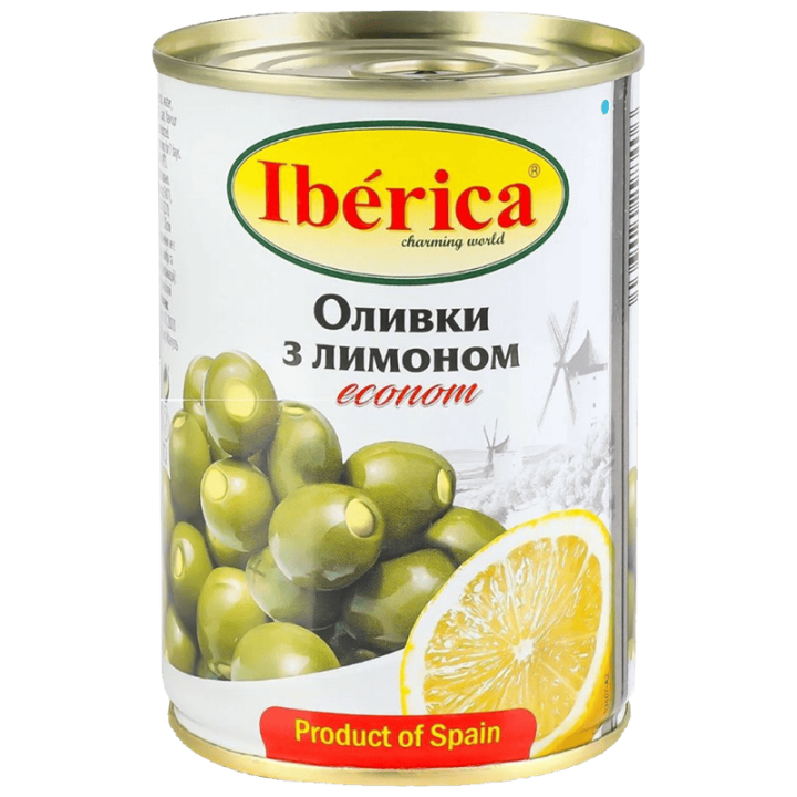 Оливки Iberica econ з лимоном 280 г