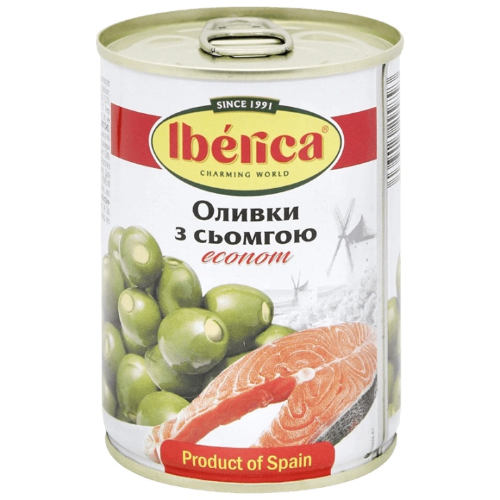 Оливки Iberica econ з сьомгою  280 г