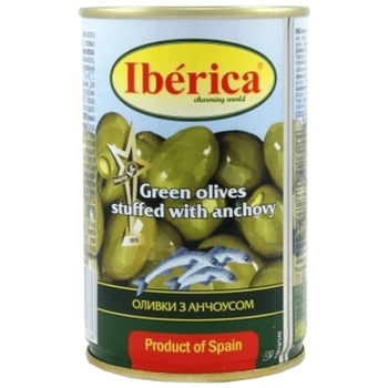 Оливки Iberica з анчоусом 300 г