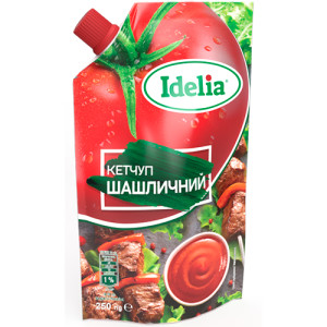 Кетчуп Idelia Шашлычный 250 г (4820071649139)