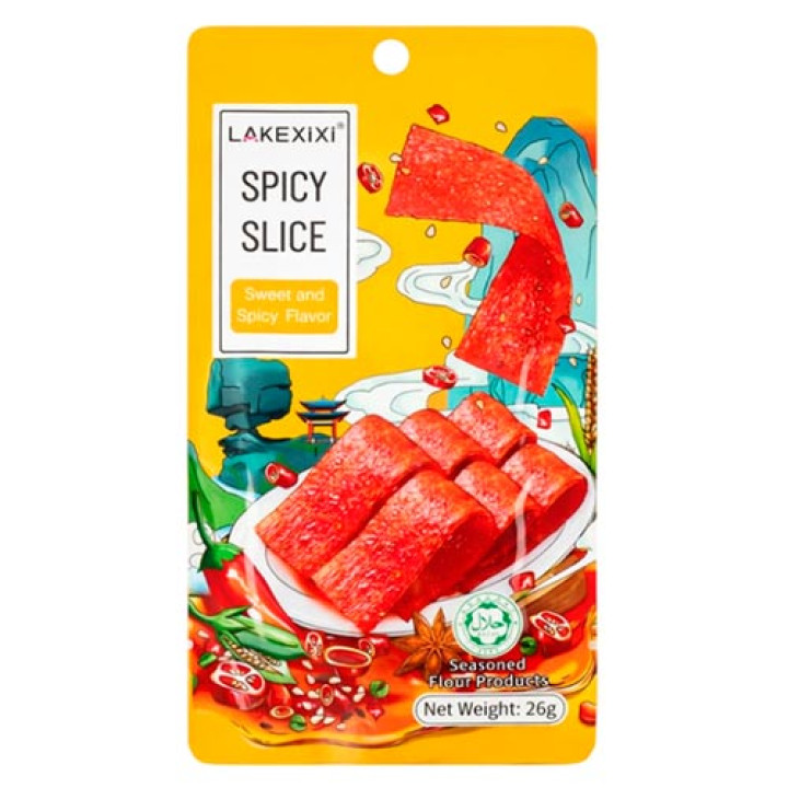 Снек Латяо Lakexixi Spicy Slice сладко-острые полоски, 26 г