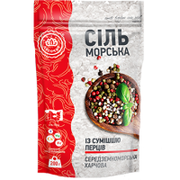 Сіль морська ароматна "Ласочка" Із сумішшю перців 200 г (4820043251100)