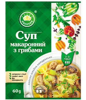 Суп "Ласочка" Макаронний з грибами (пакет) 60 г