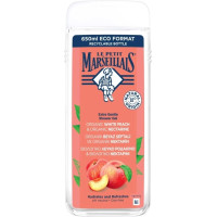 Гель для душу Le Petit Marseillais Білий персик та нектарин 650 мл (3574661714738)