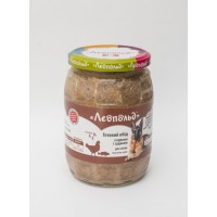 Консерви для собак Леопольд Готовий обід з куркою і судаком 720г (4820185491648)