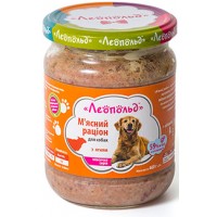 Консерви для собак Леопольд М'ясний раціон з ягням 460г (4820185490818)