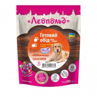 Консервы для собак Леопольд Готовый обед с мясом, печенью и курицей 500г (4820185491761)