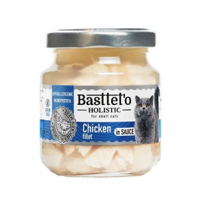 Вологий корм Basttet`O Holistic Шматочки філе курки в соусі для котів 130г