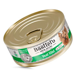 Вологий корм Basttet`O Holistic Шматочки філе телятини в желе для собак 85г