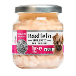 Вологий корм Basttet`O Holistic Шматочки філе індички в соусі для цуценят 130г