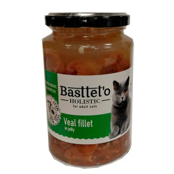Вологий корм Basttet`O Holistic Шматочки філе телятини в желе для котів 400г
