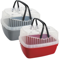 Переноска для грызунов MPS PORTOBELLO, 30x23x21см, серая или красная +
