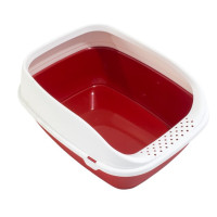 Туалет для кошек с рамкой MPS BETA PLUS SMALL RED, 43x31x16 см
