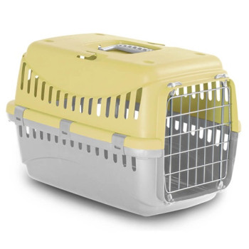 Переноска Bergamo Gipsy 1 small Yellow, металлическая дверца, 46x31x32h см