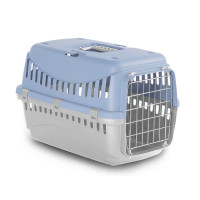 Переноска Bergamo Gipsy 2 large Light Blue, металеві дверцята, 58х38х38h см