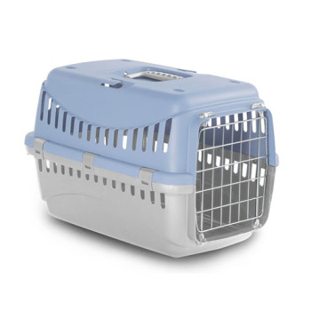 Переноска Bergamo Gipsy 2 large Light Blue, металлическая дверца, 58х38х38h см