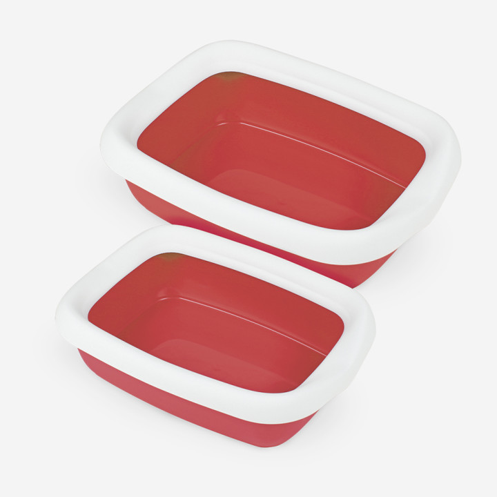 Туалет для кошек с рамкой MPS BETA MAXI RED, 49x39x13 см