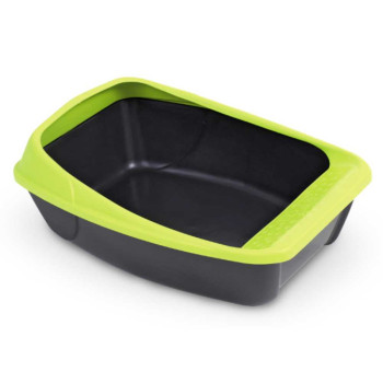 Туалет для кошек с рамкой MPS VIRGO DARK GREY/GREEN, 52х39х20 см