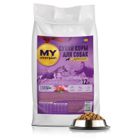 Повнораціонний сухий корм для собак MY champion з телятиною, 10 кг