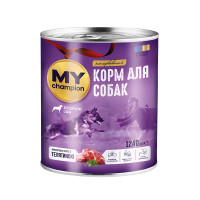 Вологий корм для собак MY champion шматочки з телятиною 1240 г
