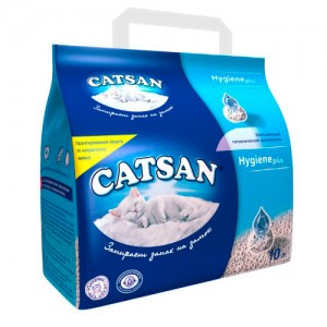 Наполнитель Catsan Hygiene plus впитывающий гигиенический для кошачьего туалета 10 л (4008429130403)