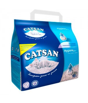 Наполнитель Catsan Hygiene plus впитывающий гигиенический для кошачьего туалета 10 л (4008429130403)