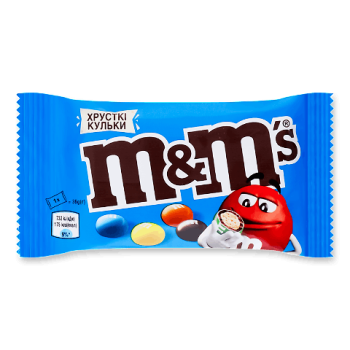 Драже M&M's Crispy с рисовыми шариками в молочном шоколаде 36 г (5000159563673)