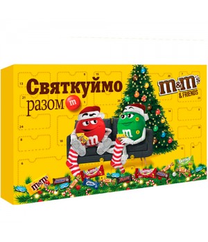 Набір подарунковий M&M's&Friends Різдвяний календар 2024, 463 г (4823053701122)