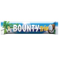Батончик Bounty Trio з м'якоттю кокоса в молочному шоколаді 85 г (5000159381178)
