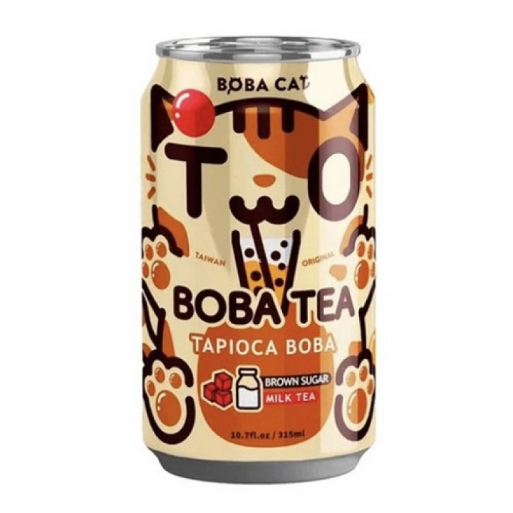 Чай Бабл с тапиокой и коричневым сахаром Boba Cat, 315 мл