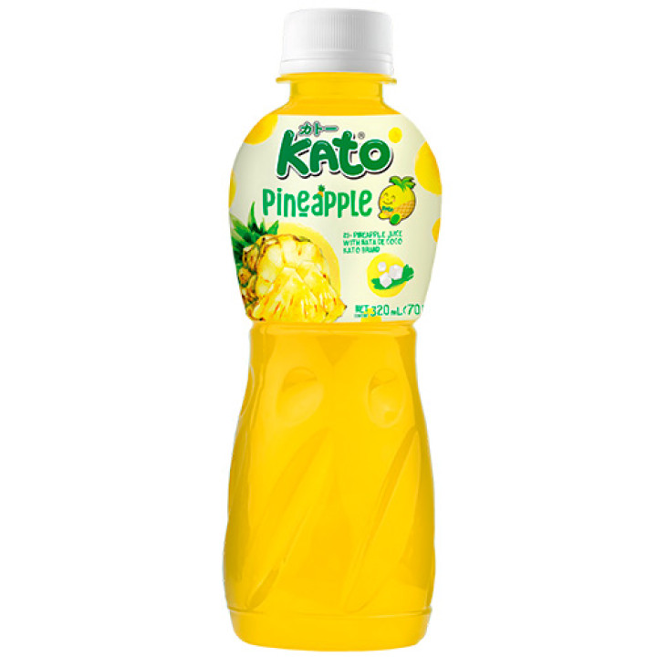 Напій з ананасовим соком з кокосовим желе Nata de Coco Kato, 320 мл