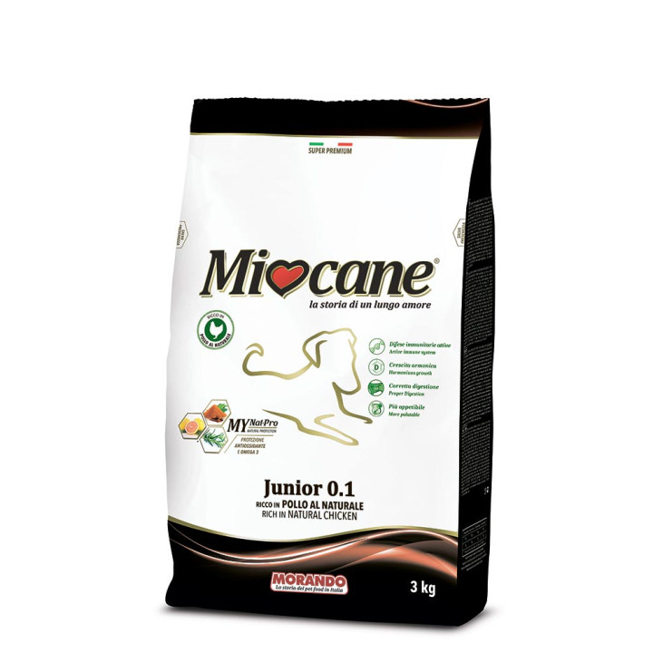 Miocane Junior 0.1 Chicken, 3 kg - Сухий корм для цуценят з куркою, 3 кг