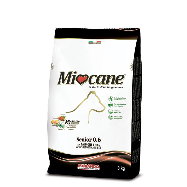Miocane Senior 0.6 Salmon and Rice, 3 kg - Сухий корм для собак старше 7 років з лососем і рисом, 3 кг