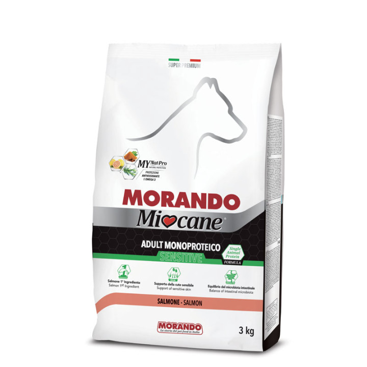 Miocane Sensitive Adult Monoprotein Salmon, 3 kg - Сухий корм для дорослих собак з чутливим травленням, з лососем, 3 кг