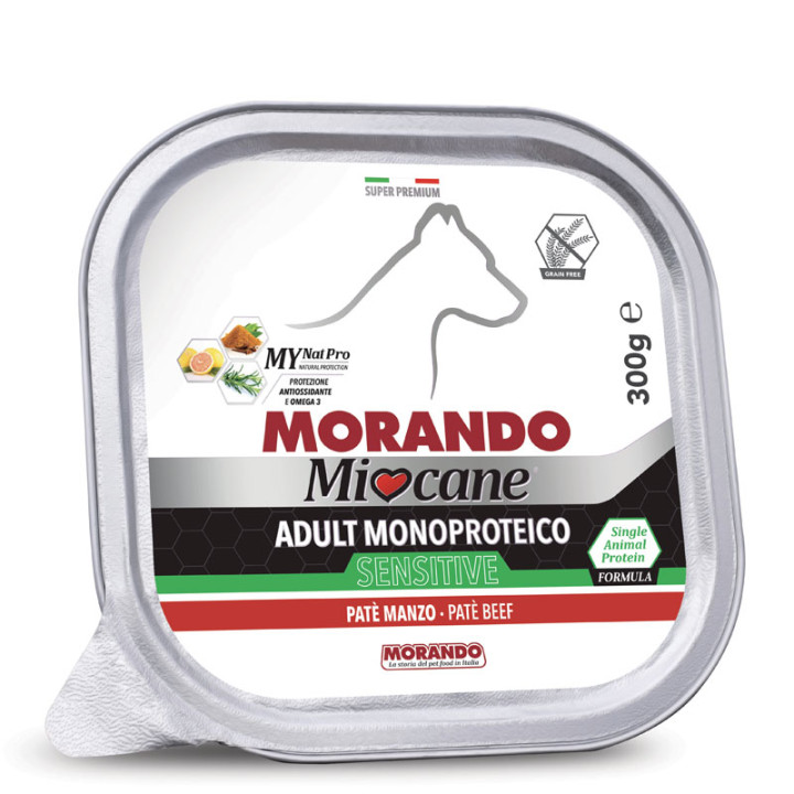 Miocane Sensitive Adult Monoprotein Beef, 300 g - Вологий корм для дорослих собак з чутливим травленням, з яловичиною, 300 г
