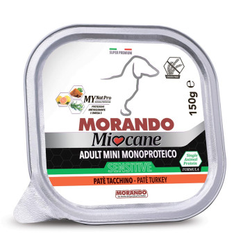 Miocane Sensitive Adult Mini Monoprotein Turkey, 150 g - Вологий корм для дорослих собак дрібних порід з чутливим травленням, з індичкою, 150 г