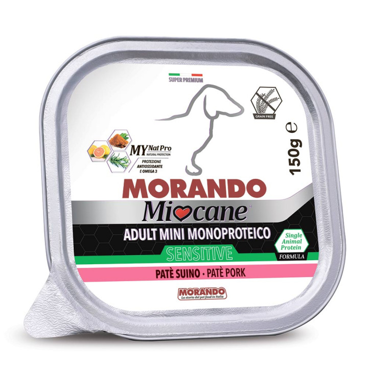 Miocane Sensitive Adult Mini Monoprotein Ham, 150 g - Вологий корм для дорослих собак дрібних порід з чутливим травленням, з шинкою, 150 г
