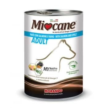 Miocane Adult Salmon and Spelt, 400 g - Вологий корм для дорослих собак з лососем і полбою, 400 г