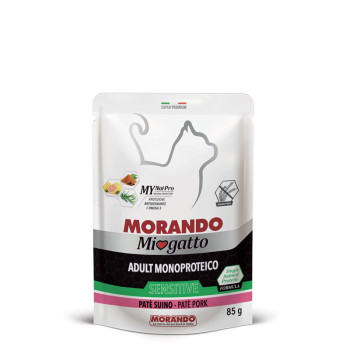 Miogatto Sensitive Monoprotein Ham, 85 g - Вологий корм для кішок з чутливим травленням, з шинкою, 85 г