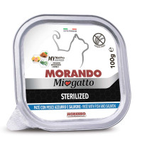 Miogatto Sterilized Fish and Salmon, 100 g - Влажный корм для стерилизованных кошек с рыбой и лососем, 100 г