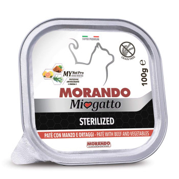 Miogatto Sterilized Beef and Vegetables, 100 g - Вологий корм для стерилізованих кішок з яловичиною та овочами, 100 г