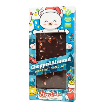 Шоколад MonLasa молочний з подрібненим мигдалем, 80г Шоколад MonLasa молочний з подрібненим мигдалем, 80г