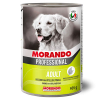 Консервований корм Morando PROFESSIONAL для дорослих собак, шматочки з яловичиною, 405 г